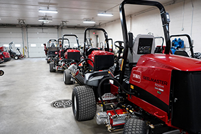 Groundsmaster in warehouse storage